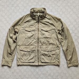 Authentic Massimo Dutti Hooded Light Warmth Nylon Jacket Men's M Utility Field